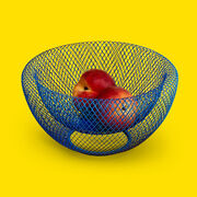 Blue wire mesh bowl